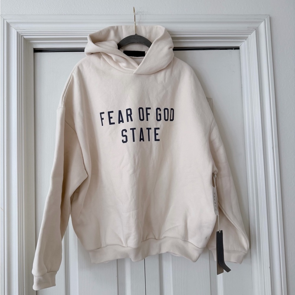 Fear of God Hoodie in Light Cream